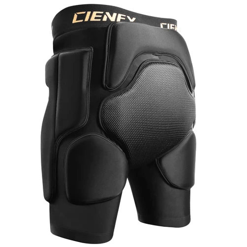 Cienfy 3D Hip Protective Padded Shorts EVA Tailbone Pad Impact Gear for Skiing Skating Snowboarding Skateboarding