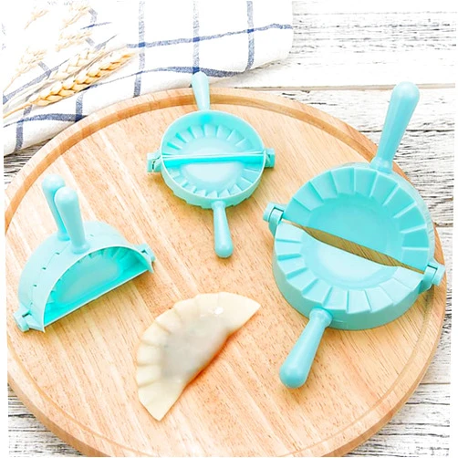 AKOAK 3 Pieces Dumpling Maker, Plastic Pastry Maker, Kitchen Cooking Mold Empanadas, Pot Stickers, Pastry Pie Making - Half Circle