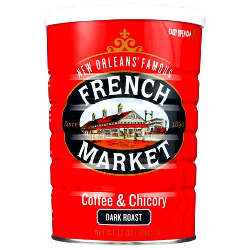 French Market Coffee & Chicory Dark Roast Ground Coffee, 12oz Can (Pack of 1)