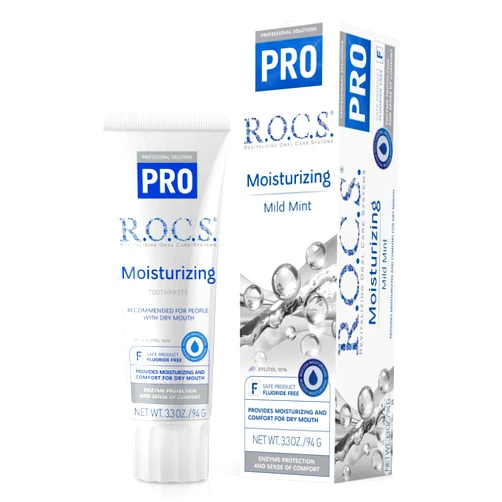 R.O.C.S. PRO Toothpaste - Non-Fluoride Oral Care for White Teeth, Healthy Gums (Moisturizing, Pack of 1)