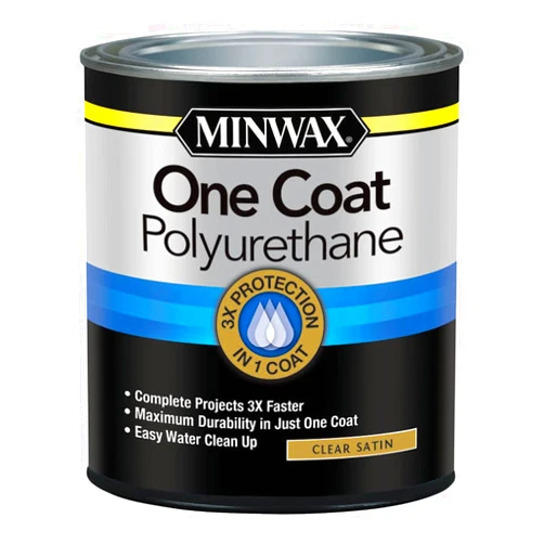 Minwax 356050000 One Coat Polyurethane, Quart, Satin