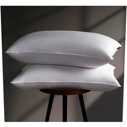 DOWNSTORIA Luxury Goose Feather Down Pillow Queen Size Set of 2 Pack,100% Cotton Hotel Collection Bed Pillows for Sleeping,Soft Support Medium Firm Down Surrounded Pillows for Side Back Stomach Sleeper 20
