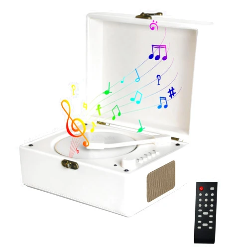 VASTTRON CD Player Portable with Bluetooth, Rechargeable CD Players Retro Suitcase CD Music Player with HiFi Speakers Desktop CD Player for Home Car Study Travel