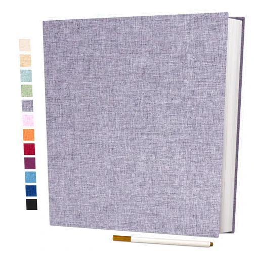 Vienrose Large Photo Album Self Adhesive for 4x6 5x7 8x10 Pictures Scrapbook Album DIY Scrap Book 40 Sticky Pages with A Metallic Pen Grey