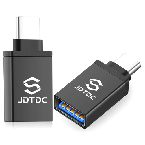 JSL JDTDC USB-to-USB C-Adapter 2 Pack,USB-C-Adapter,USB-3.0-to-USB C-Male-Adapter,OTG-USB C-to-USB-Female-Adapter,USB toUSB C Converter Compatible with iPhone15/iPad/Android/MacBook/Thunderbolt 4/3