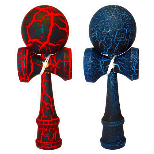KENDAMA TOY CO. | 2 Pack | Competition Pro Kendama Full Size | Solid Wood Ball and Cup Coordination Toy | Red/Black Blue/Black Bundle
