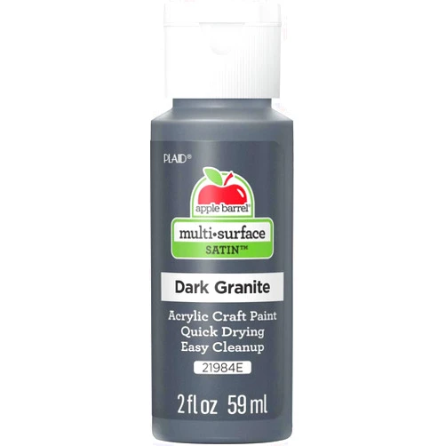 Apple Barrel Multi Surface Acrylic Paint, 2 oz, Dark Granite 2 Fl Oz