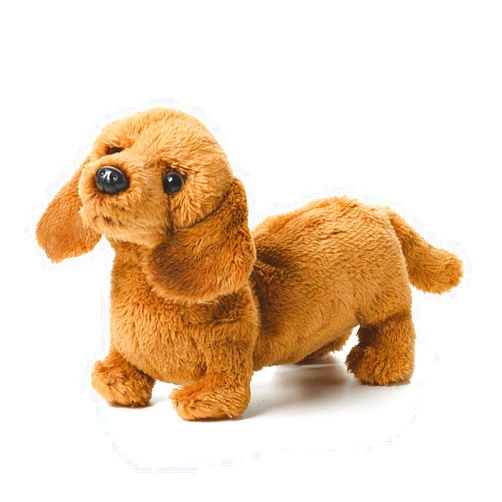 DEMDACO Light Brown Dachshund Children's Plush Beanbag Stuffed Animal Toy