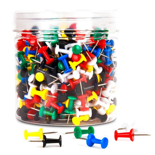 BetyBedy 400Pcs Push Pins, Thumb Tacks for Bulletin Board, Stick Pins Thumb Tacks for Cork Board Wall Hangings, Office Tacks Color Pins for Desk Decor Organization (Assorted Colors)