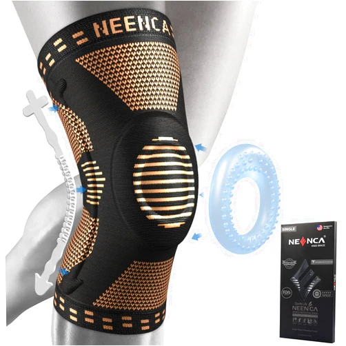 NEENCA Copper Knee Brace for Knee Pain, Knee Support with Patella Pad & Side Stabilizers, Compression Knee Sleeve for Sport, Workout, Arthritis, ACL, Joint Pain Relief, Meniscus Tear- FSA/HSA Eligible