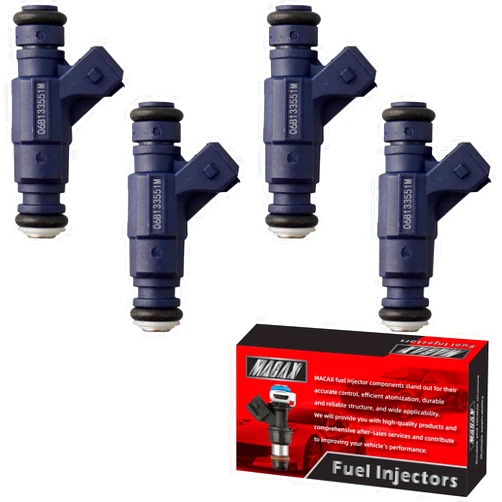 MACAX Set of 4 Fuel Injectors 06B133551M FJ671 Replacement Compatible with Audi A4 2002-2006 A4 Quattro Volkswagen Passat 2001-2005 1.8L L4 Turbo - Replaces 62674 852-12185