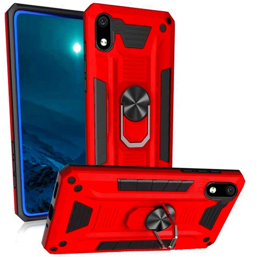 DAMONDY for ZTE Avid 579 Case,ZTE Blade A3 2020 Cases,Military Grade Shock Protective Kickstand 360 Ring Holder Defender Hybrid Hard Back Phone Cover for ZTE Blade A3 2020 -Red