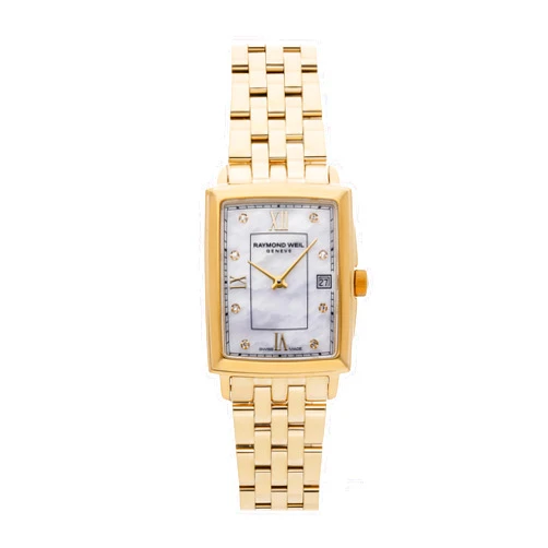 RAYMOND WEIL Toccata Quartz Mother of Pearl, White Dial Watch 5925-P-00995 (Pre-Owned), gold