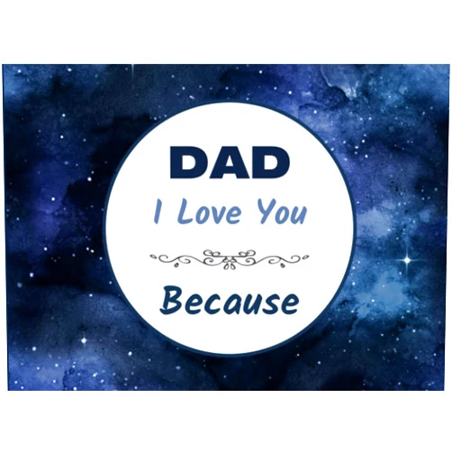ARA Pretty Press Dad I Love You Because: Fill in The Blank Book with Prompts for Kids to Fill with Their Own Words Book for Fathers; Things I Love About You Book for ... Day / Birthday Gifts from Son and Daughter