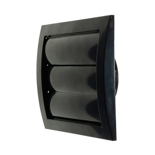 Vent Systems 4'' Inch Black Air Vent Cover, Dryer Vents and Bathroom Exhaust Vent Pipe, Louvered Outdoor Dryer Vent Cover Opening Flap Vent, Keeps Out Insects, Birds and Rodents