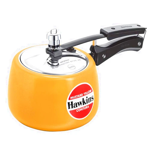 Hawkins Ceramic CMY30 Coated Contura Pressure Cooker, 3 L, Mustard Yellow