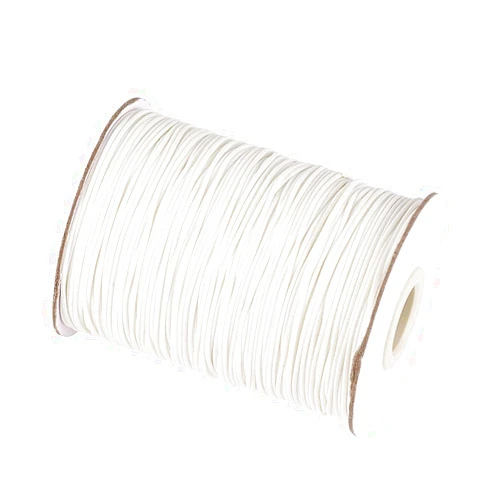 Craftdady 185 Yards 1mm Waxed Polyester Beading Cord String for Braided Macrame Bracelet Jewelry Making (White)
