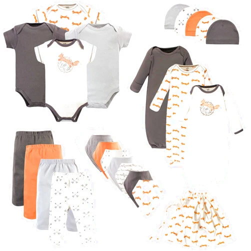 Touched by Nature Unisex Baby Organic Cotton Layette Set and Giftset