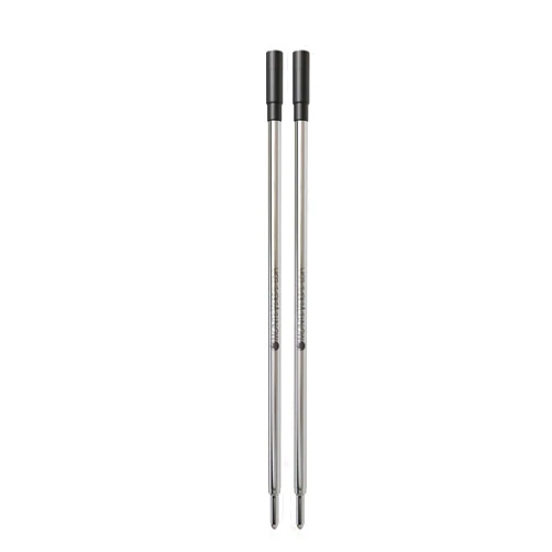Monteverde Ballpoint Refill to Fit Dupont Ballpoint Pens, Medium Point, Soft Roll, Black, 2 per Pack (T132BK)