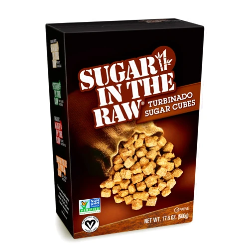 IN THE RAW Sugar In The Raw Turbinado Cane Sugar Cubes, 17.6 oz. Box, Pure, All-Natural Turbinado Sugar, Non-GMO Project Certified, Kosher, Vegan and Gluten Free