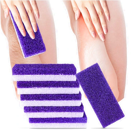 NANASO 2 in 1 Pumice Stone for Feet,6 Pack Foot Scrubber & Callus Remover, Stone Scrubber for Hard Skin,Foot Pumice,Dead Skin Remover for Feet, Heels, Hands and Body (Purple)