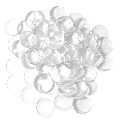 ZZHXSM Clear Glass Cabochons Flat Transparent Round Cabochons Dome Tiles Diy Jewelry Accessories