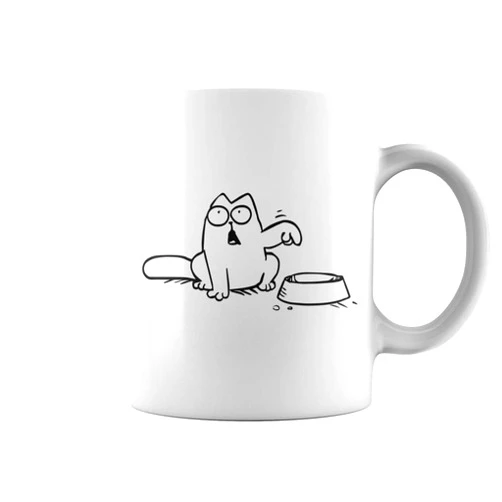Huuoutfj Ceramic Funny Mug Simons Cat White Coffee Mug Ceramic Personalised Coffee and Tea Cup Engagement Gift Abcde0066 Mug (11 oz)
