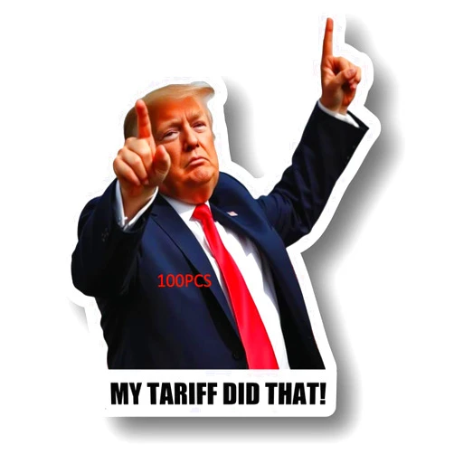 ColisPar 100pcs Trump I Did That My Tariff Did That Stickers Gas Pump Stickers Decal, Donald Trump Merchandise, Anti-Trump Stickers