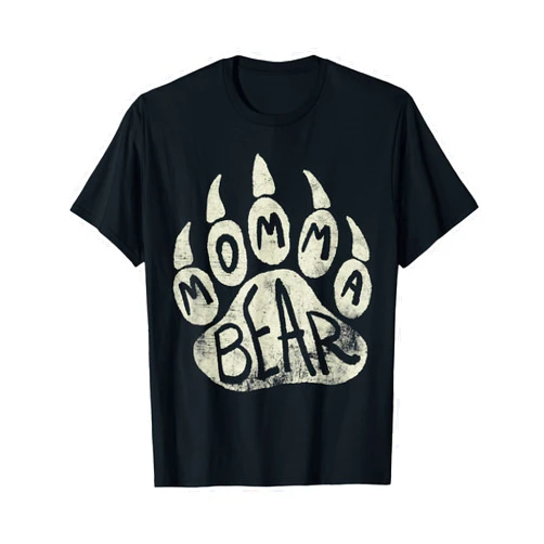 Momma Bear Gifts Tee Momma Bear - Mama Bear Paw Print - Mother's Day Mom T-Shirt