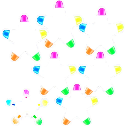 Zonon 6 Piece Star Shape Highlighter Brush Tip Highlighter Colorful Fluorescent Pen Marker Watercolor Highlighter Pen 5 In 1 Colored Fluorescent Pen for Note Taking and Book School Office Supply, 5 Colors