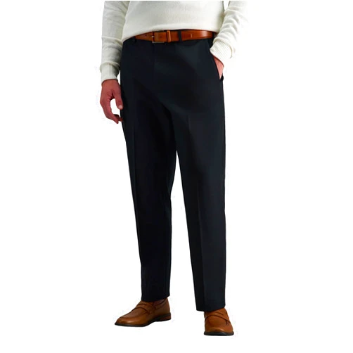 Haggar Men's Premium No Iron Khaki Classic Fit Flat Front Casual Pant (Regular and Big & Tall Sizes)