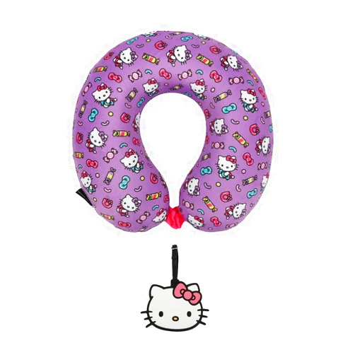 Bioworld Hello Kitty Candy Neck Pillow & Luggage Tag Set
