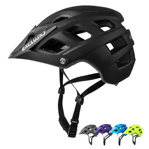 Exclusky Bike Helmet Mountain Bike Helmet for Adults Lightweight MTB Cycling Helmet for Men Women Adjustable Bicycle Helmet with Visor