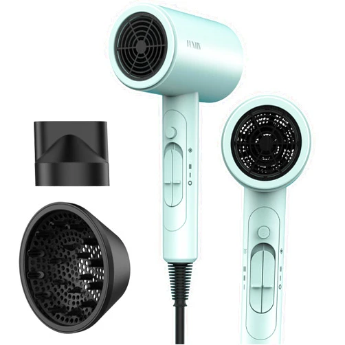 Funtin Hair Dryer Blow Dryer with Diffuser Brush Comb 1800W Full Accessories for Women Professional Tifunny Blue