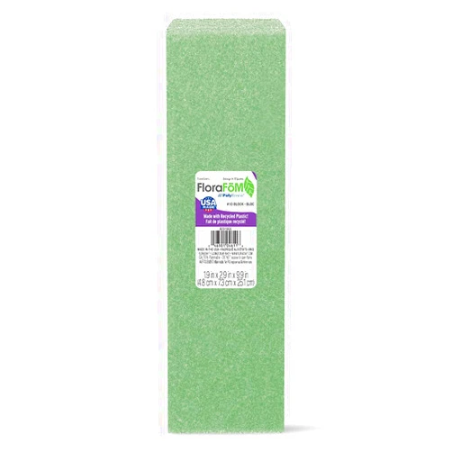 FloraCraft FloraFōM Block 1.9 Inch x 2.9 Inch x 9.9 Inch Green