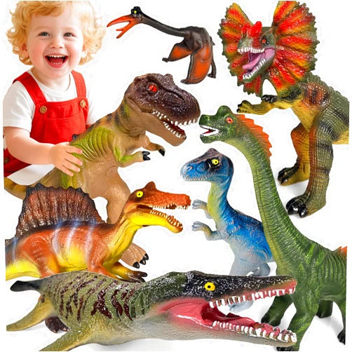 Gzsbaby Dinosaur Toys for Kids 3-5 – 7 PCS Realistic Large Dinosaur Figures Soft Jumbo Dino Toy for Boys & Girls 5-7 Years Old – Toddler Boy, Animal Dino Toys