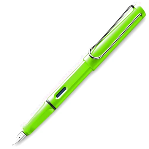 LAMY L13GN-F Fountain Pen, F, Fine Point, Safari, Green