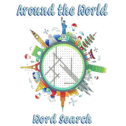 MPR Kitchy Around the World Word Search: Big Book of Large Print Travel-Themed Puzzles