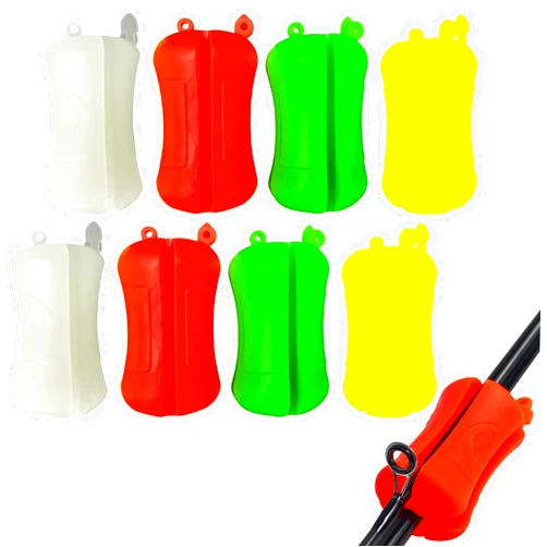 Naiveferry 8Pcs Silicone Fishing Rod Holder Straps Colroful, Portable Fishing Rod Fixed Ball Rubber Fishing Pole Clips Fishing Pole Wrap Equipment Fly Fishing Accessories for Fishi