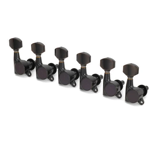 Gotoh Schaller-Style Knob Tuning Machines, 6-in-Line, Black