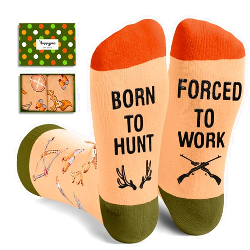 Zmart Funny Socks For Men Women - Outdoorsman Racing Gifts For Golfing Hunting Fishing Lovers, Christmas Stocking Stuffers