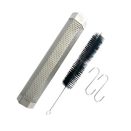 SHOWERORO 12 Wood Pellets BBQ Grilling Cleaning Brush Gas BBQ Cleaner Brush Barbecue Cleaner Brush Eletric Grill BBQ Hexagonal Outdoor Grills Tube Electric Accessories