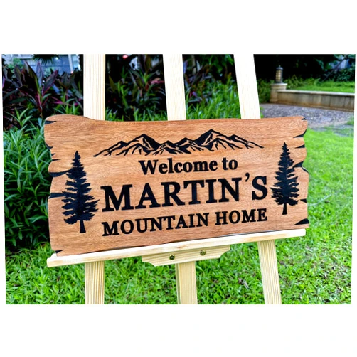 CUSOM-DECOR Custom Cabin Sign, Mountain House Decor, Personalized Wood Sign, Cabin Decor, Man Cave Sign, Lake House Decor, Rustic Wood Sign, Cottage Decor, Family Name Sign