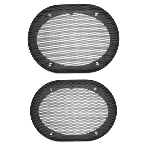 uxcell Speaker Grill Cover 5.94X8.27inch Mesh Decorative Square Subwoofer Guard Protector Black 2pcs