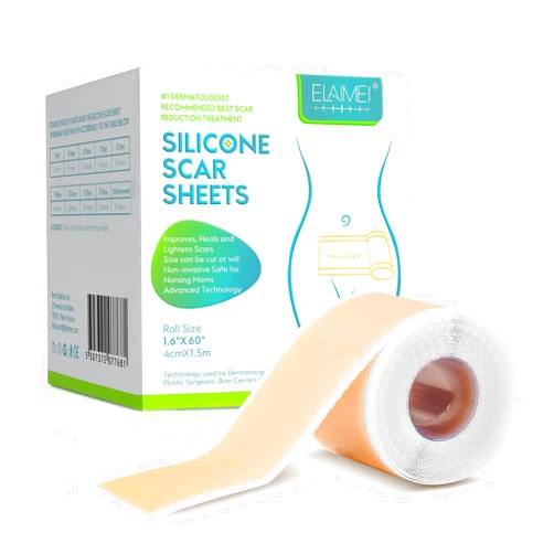 ZODENIS Medical Grade Silicone Scar Sheets, Silicone Scar Tape (1.6”x 60”), Scar Removal Strips for Acne Scars C-Section & Keloid Surgery Scars Sheets Treatment Sheets - 6-8 Month Supply