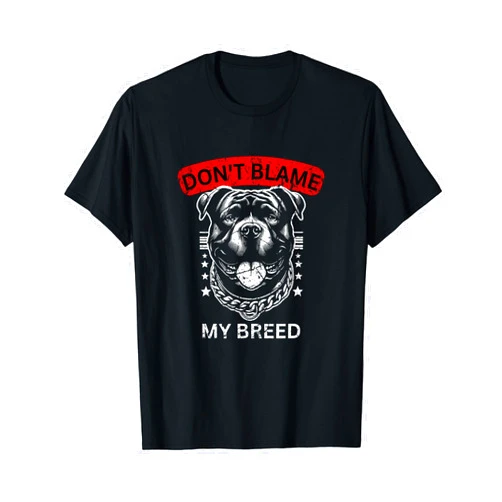 American Bully XL Pitbull Terrier Dog American Bully XL Don't Blame My Breed Pitbull Dog Support T-Shirt