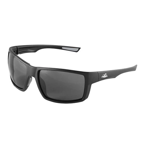 Bullhead Safety Eyewear Bullhead Safety Amberjack Safety Glasses with Anti Fog and Scratch Resistant Lenses, Polycarbonate Protective Eyewear with UV Light Protection, Smoke Lenses, Matte Black Frame