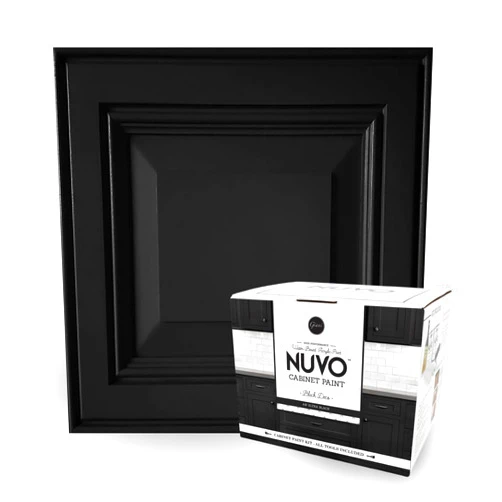 Nuvo Black Deco Cabinet Makeover Kit - Easy DIY 7-Piece Set, Bold Ultra Black, Long-Lasting Finish