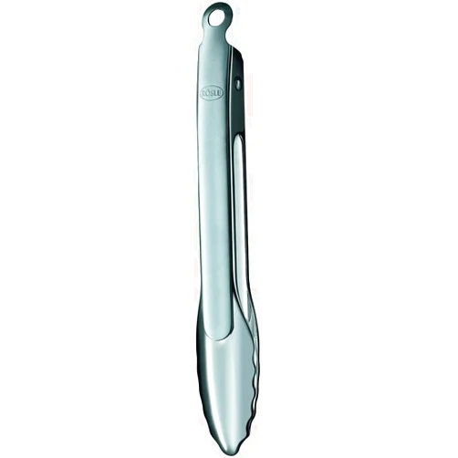 Rösle 12915 Stainless Steel One-Handed Lock & Release Tongs 9 in