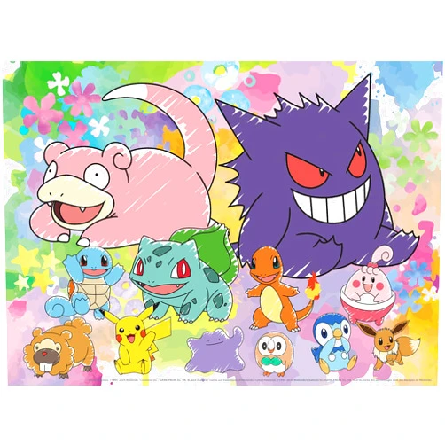 Buffalo Games- Pokemon - Canvas Art - 100 Piece Jigsaw Puzzle for Families -Challenging Puzzle Perfect for Game Nights - Finished Size is 15.00 x 11.00